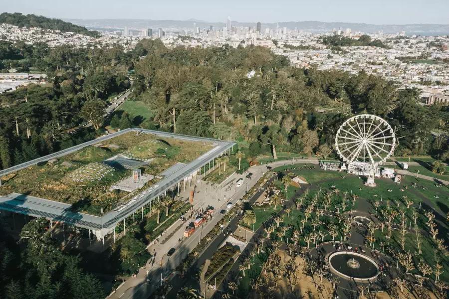 Photo aérienne du Golden Gate Park